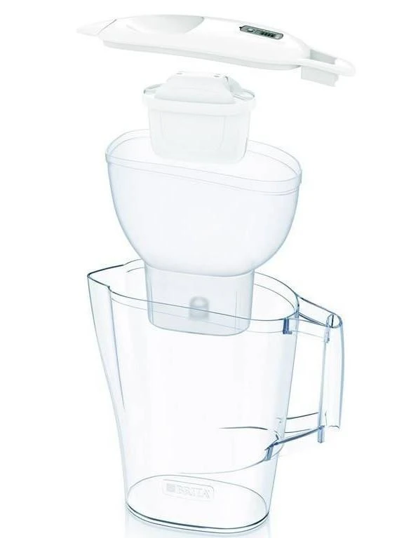 Brita Caraffe - Caraffa Filtrante Aluna Cool Memo, Capacitá 2400 Ml, Bianco 1039267 - immagine 3