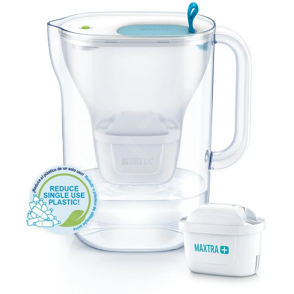Brita Caraffe - Caraffa Filtrante Style LED Cool, Capacitá 2400 Ml, Blu 1039279