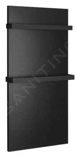 Sapho Scaldasalviette - Scaldasalviette 120x50 Cm, 600 W, Nero Opaco RH600B-2