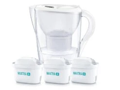 Brita Caraffe - Set Caraffa Filtrante Marella Cool Memo A 3 Filtri MX+, Capacitá 2400 Ml, Bianco 1039273