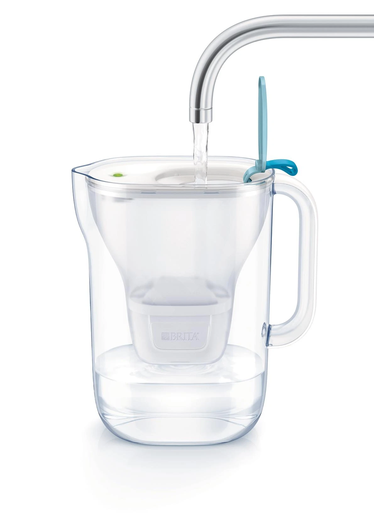 Brita Caraffe - Caraffa Filtrante Style LED Cool, Capacitá 2400 Ml, Blu 1039279 - immagine 3