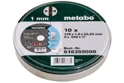 Metabo Accessori - 10 Dischi Da Taglio SP 125 X 1,0 X 22,23 Mm 616359000