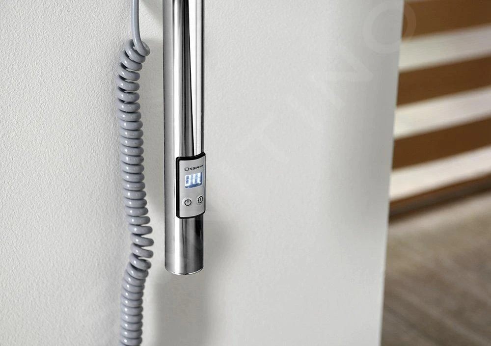 Sapho Scaldasalviette - Scaldasalviette Elettrico 150x1500 Mm, Con Timer, 30 W Acciaio Inox ER175T - immagine 5