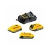 DeWALT Accessori - Set Caricabatterie XR + 3 Batterie 18 V Li-Ion 2,0 Ah DCB115D3