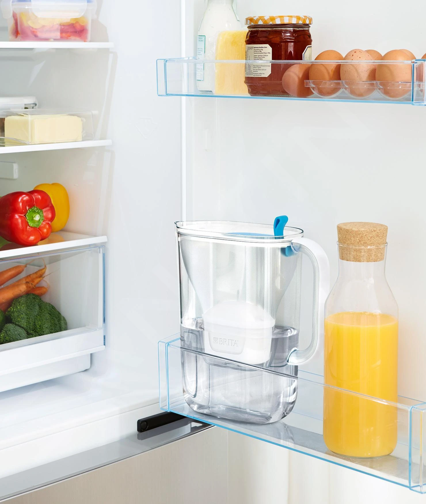 Brita Caraffe - Caraffa Filtrante Style LED Cool, Capacitá 2400 Ml, Blu 1039279 - immagine 7