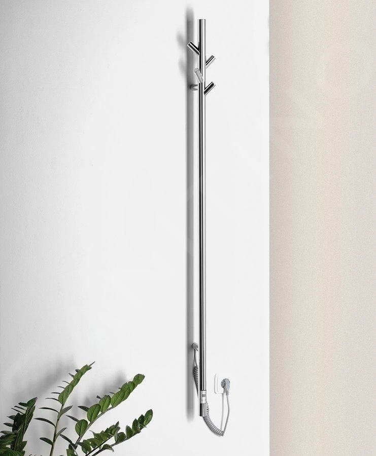 Sapho Scaldasalviette - Scaldasalviette Elettrico 150x1500 Mm, Con Timer, 30 W Acciaio Inox ER175T - immagine 3